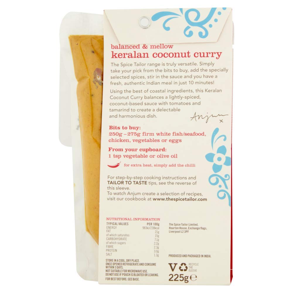 The Spice Tailor - Indyjski zestaw sosów do gotowania curry, 6-pak mieszany wybór - masło kurczak, ognisty goan, tikka masala i keralan kokosowe curry