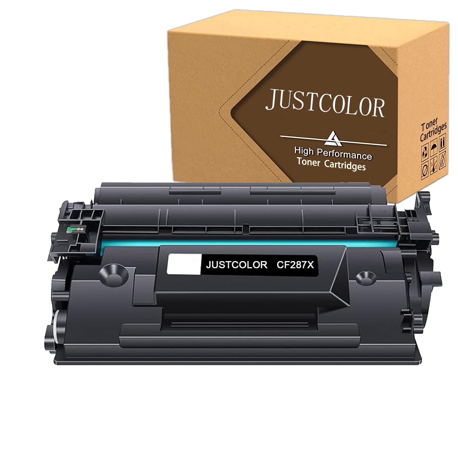 JUSTCOLORCompatible Toner Cartridge Replacement for HP 87X 87A CF287X CF287A for HP Laserjet Enterprise M506 M506dn M506n Pro M501 M501dn M506 M506x M527 M527dn Printer (Black, 1-Pack)