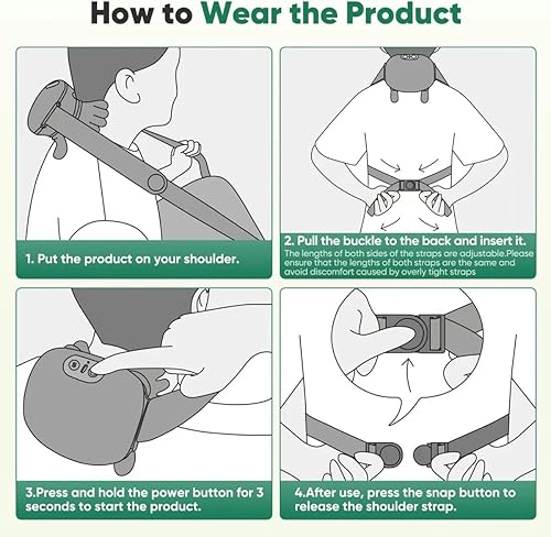 Miniatura 7 de Masajeador de cuello con calor para aliviar el dolor, masajeador inalámbrico de tejido profundo Bionic Shiatsu mano, cuello y hombros, masajeador