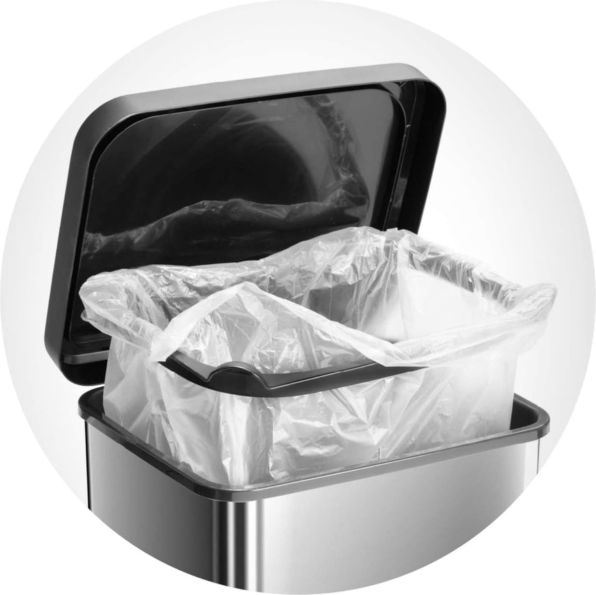 Rotho Paso Pedal Bin 20 L Silver