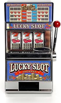 Mini Slot Machine, Nostalgia Retro Arcade Slot Machine Coin Bank Portable Handheld Game Machine Toys, Rechargeable Machine Arcade for Adult