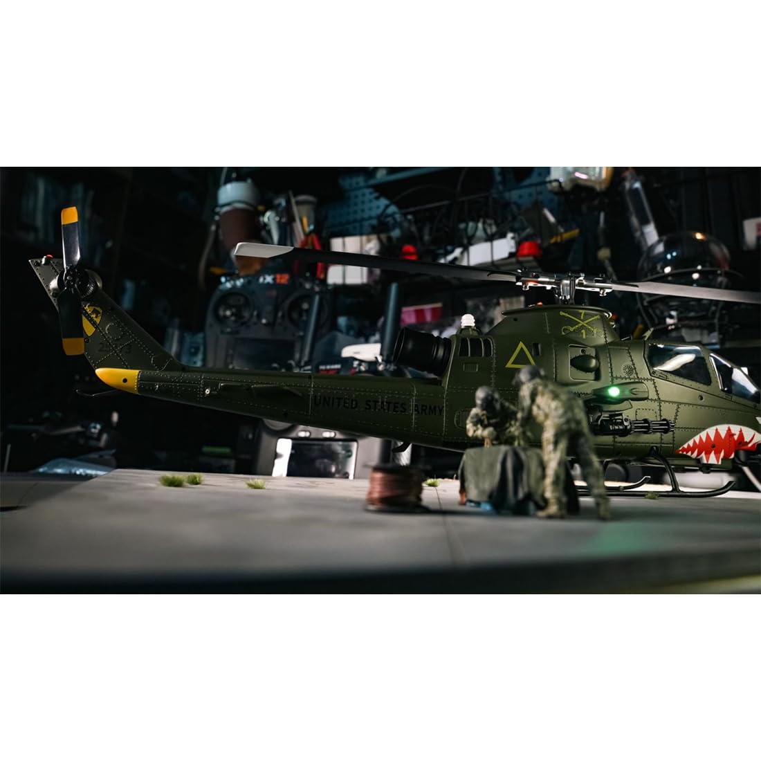 YU Xiang F112S AH-1 Cobra 1:40 RC Hubschrauber GPS 9CH Flybarless Doppelrotor Militär Helikopter Mit Zwei Brushless Motoren, Höhenhaltung & Intelligentem LiDAR-Flugmodus – RTF