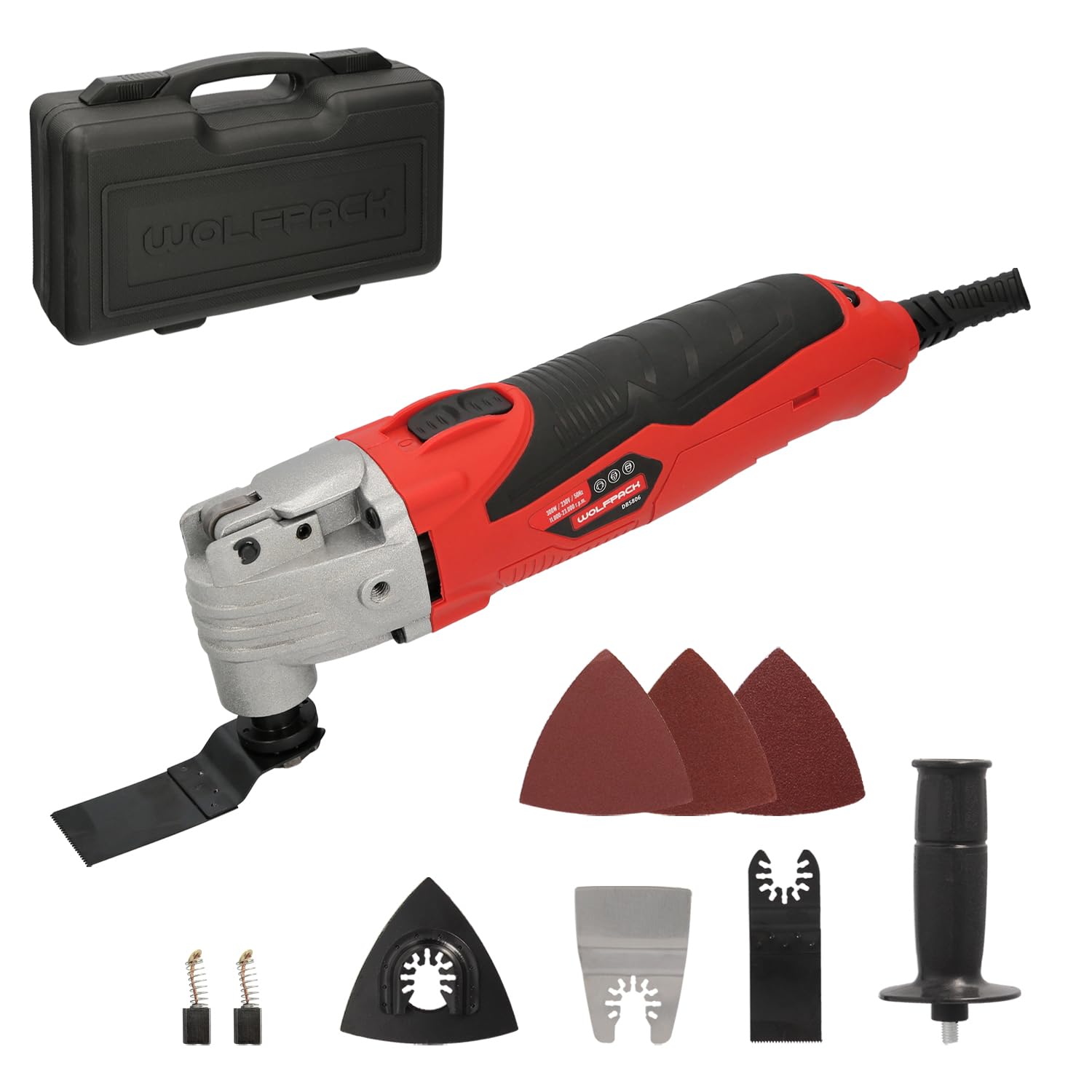 Strumento multifunzione oscillante da 300 Watt. Con accessori 23.000 giri/min
