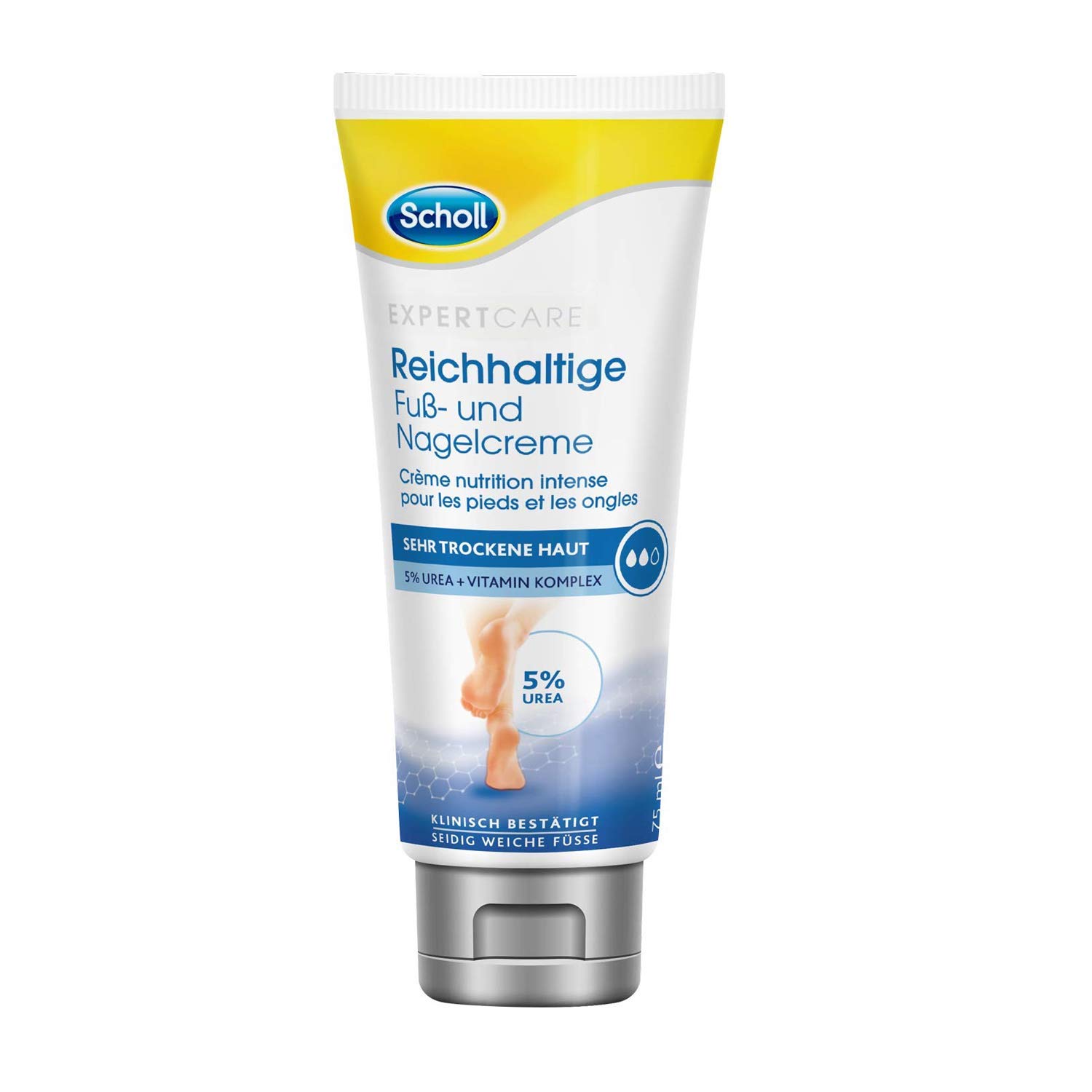 Scholl Ayak Ve Tırnak Kremi, Üre Bakımından Zengin (%5), 75 Ml