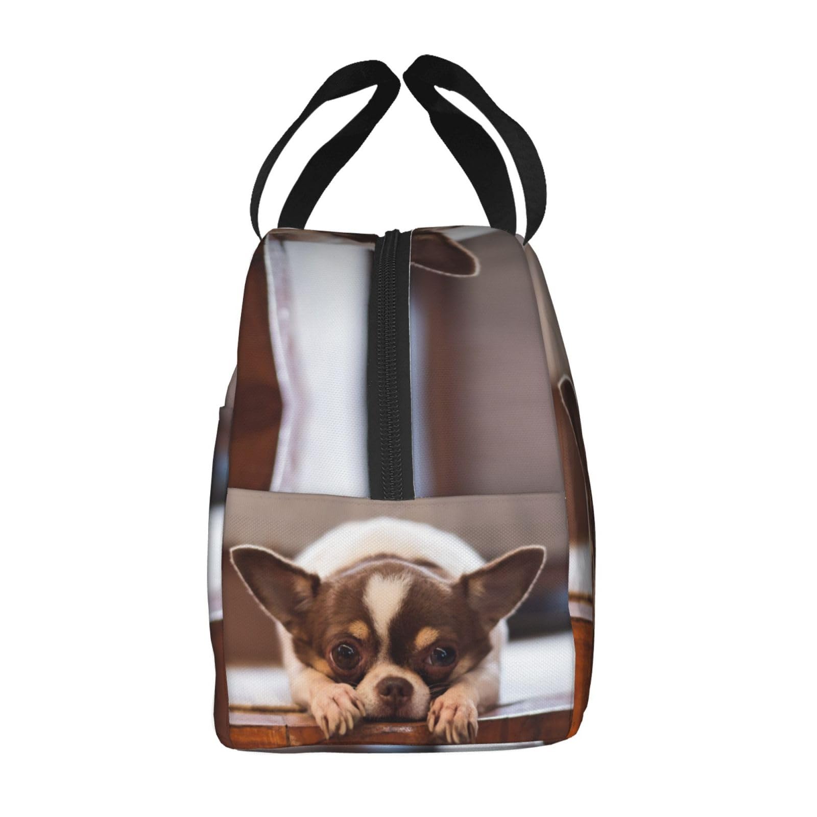 Amazon｜チワワ 犬柄 ランチバッグ 手提げ 弁当バッグ 保冷保温 トート