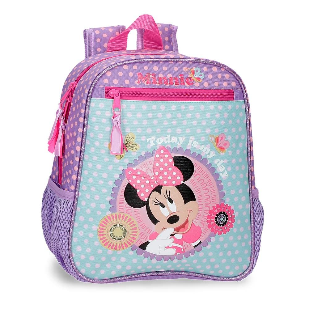 Disney Minnie Today is my Day Mochila Adaptable a Carro Morado 23x28x10 cms Poliéster 6,44L
