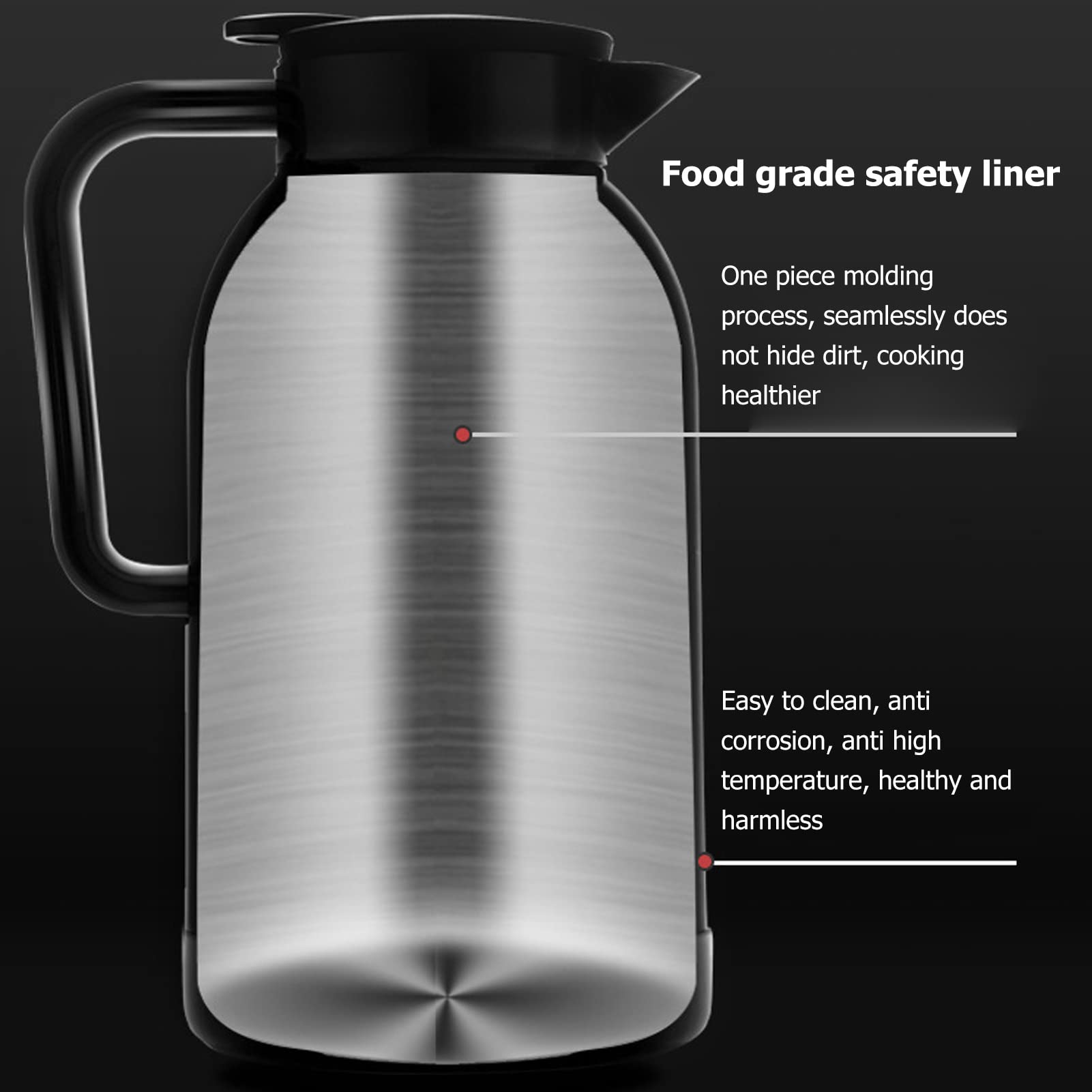 Taza calefactora para coche, hervidor de agua eléctrico portátil, hervidor de viaje de acero inoxidable para coche, viaje, Camping, 1300ML, 12V, 24V