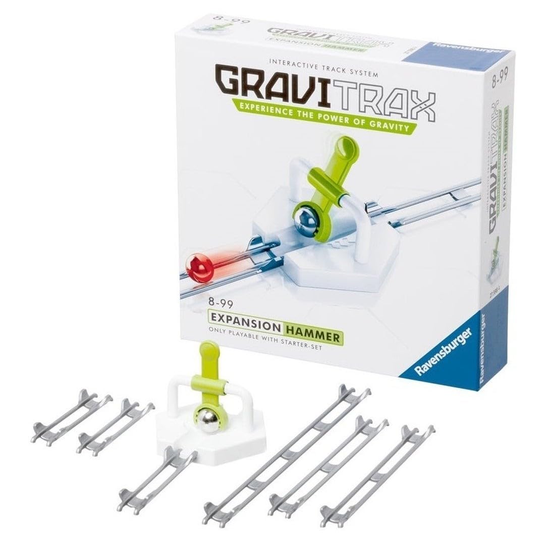 Ravensburger GraviTrax Hammer - dodaj dodatek do przedłużania marmur do biegania i budowy zabawka dla dzieci w wieku od 8 lat - STEM