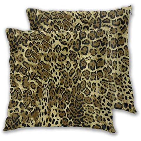 PATINISA Throw Pillow Covers,Orange Skin Leopard Patterns Animal Abstract Cheetah Black 1Exotic Fur Jaguar Cover