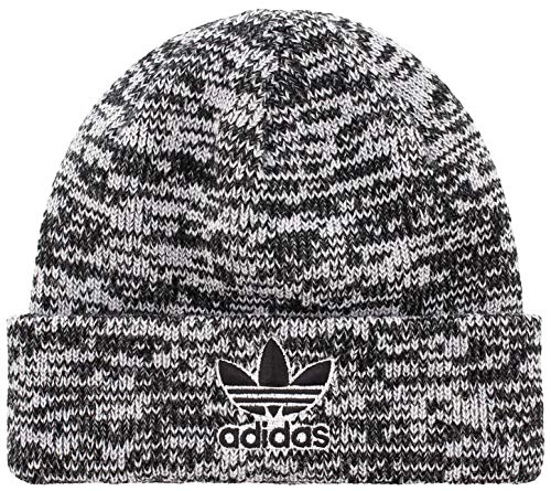 adidas Originals Men's Trefoil Beanie, Black - White Marl/Black, ONE SIZE