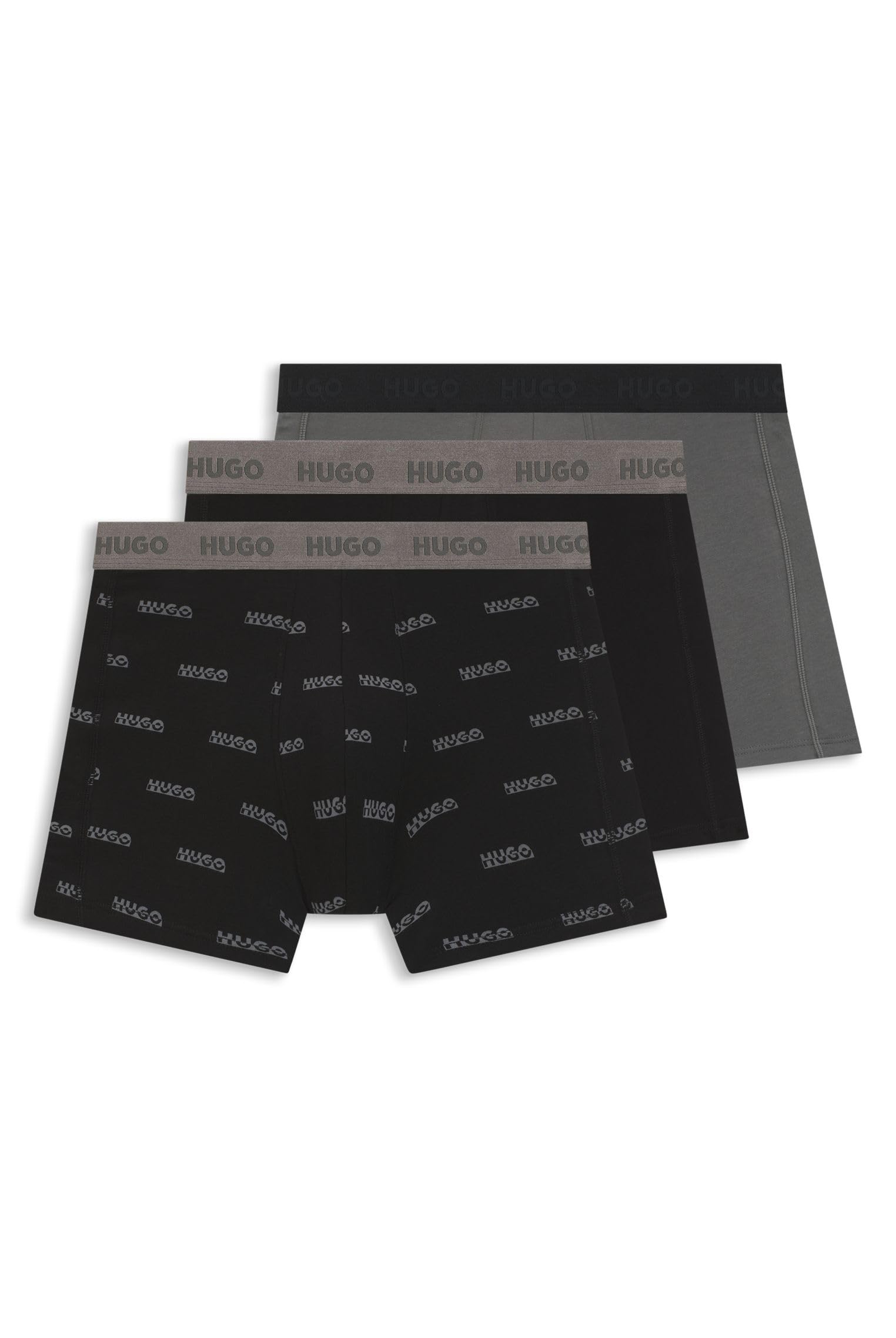 HUGO Mens BOXERBR Triplet Gift Three-Pack of Boxer Briefs in Stretch Cotton