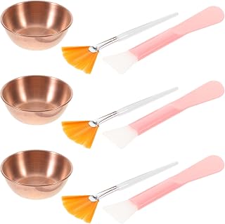3 Sets Stainless Face Bowls with Fan Shaped and Spatula for Spa DIY Face Masks Multifunctional Kit for Professional Skin Care and Home Treatments