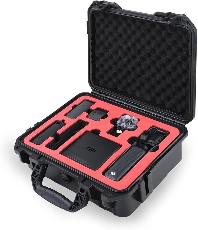 Case for DJI Osmo Pocket 3 Creator Combo, Waterproof Hard Travel Case for Pocket 3 Vlogging Camera, Shockproof Storage for DJI Mic 2, Battery Handle, ND Filters, Tripod and Accessories