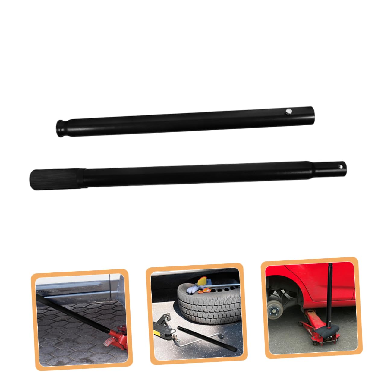 ULTECHNOVO Poignée pour Cric Hydraulique Voiture 3 Tonnes en Métal Robuste Lot de 2 Tiges de Levage Accessoire de Remplacement pour Levage et Entretien Automobile