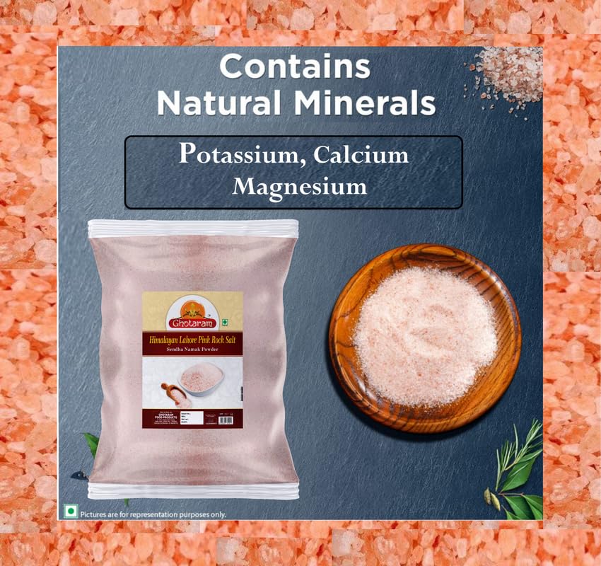 Ghotaram Organic Lahori Sendha Sindhav Saindhava Sandha Namak Lavana, Additive-Free, Gourmet Grade, Signature Quality, Rock Salt for Everyday Cooking, Vrat Upwaas Ka Namak-200GM*1Pack image 4