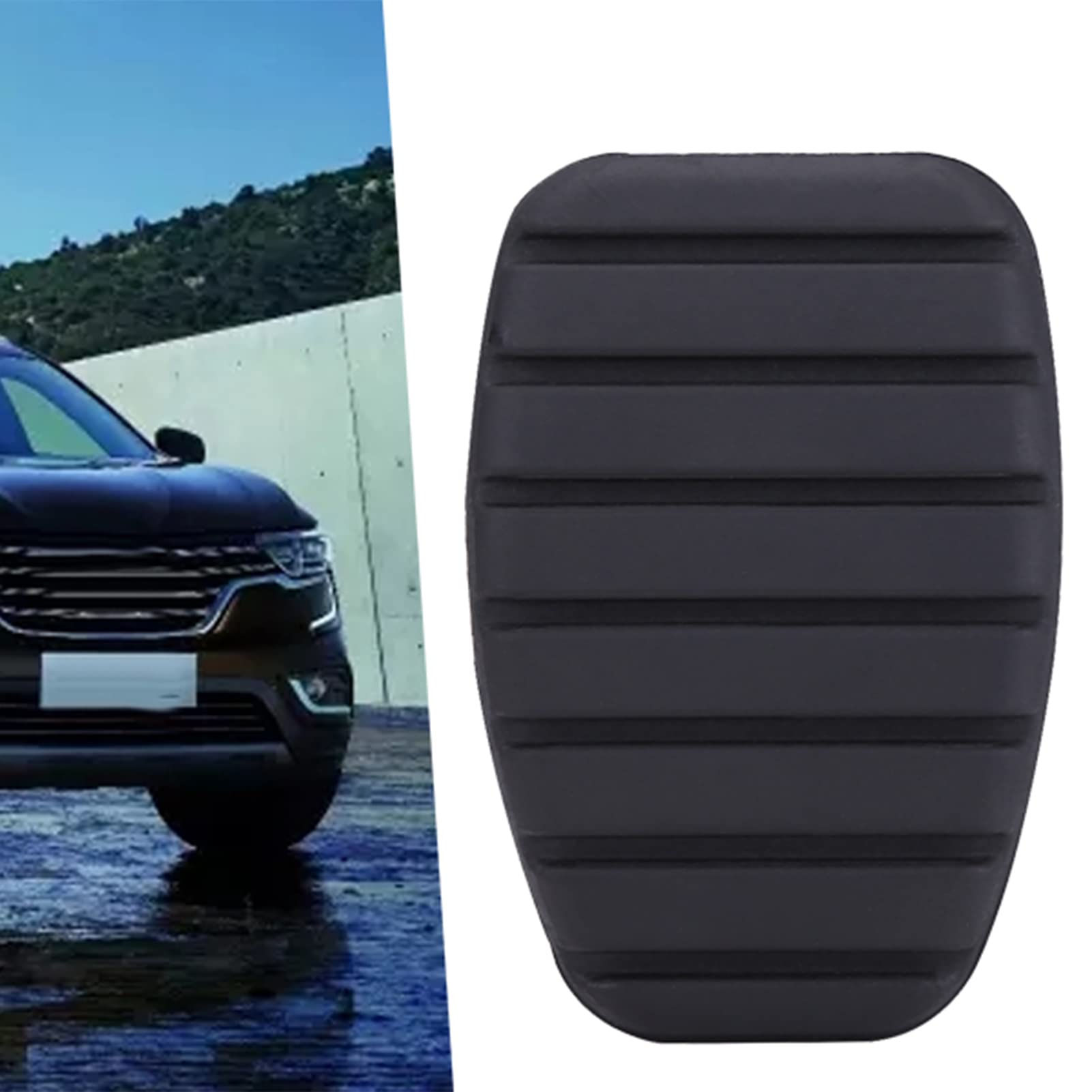 Copri Pedali Auto 2pcs In Gomma - Antiscivolo Per Freno E Frizione, Nero - Foto 4