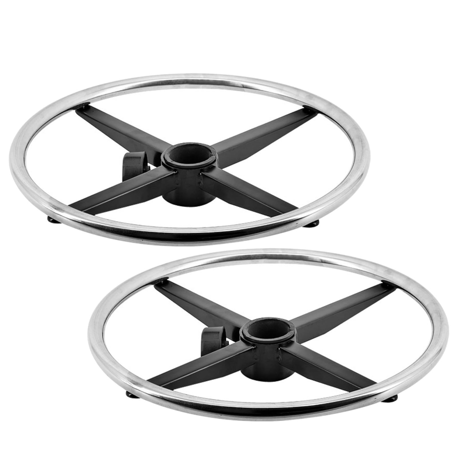2 Piezas Reposapiés Redondo de Metal de 35cm para Silla Oficina
