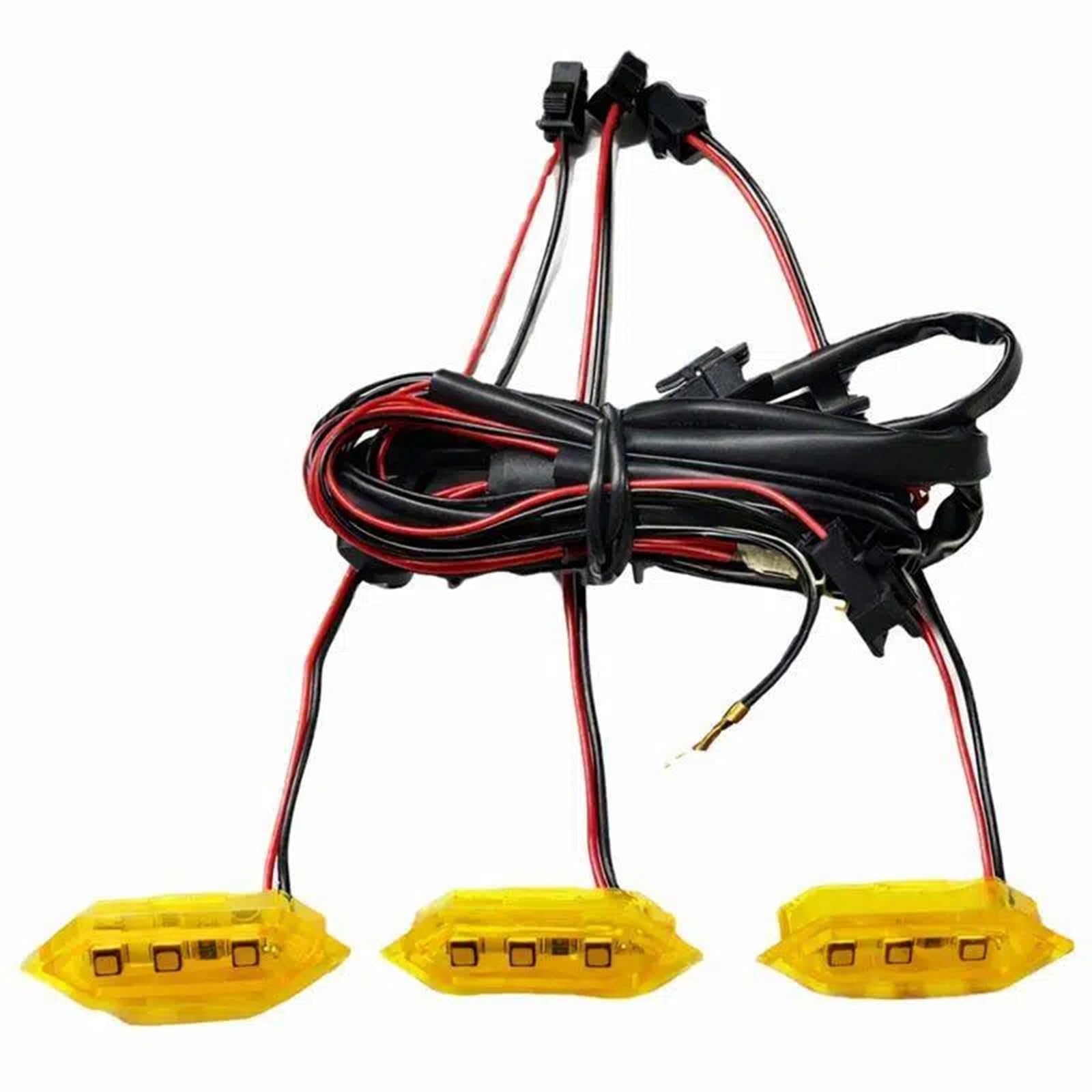 MYMOMS 4 pz/Set Anteriore da Corsa griglia drl LED Bianco Giallo Luce Diurna per Ford Ranger griglia 2015 2016 2017 2018 2019 2020,Yellow