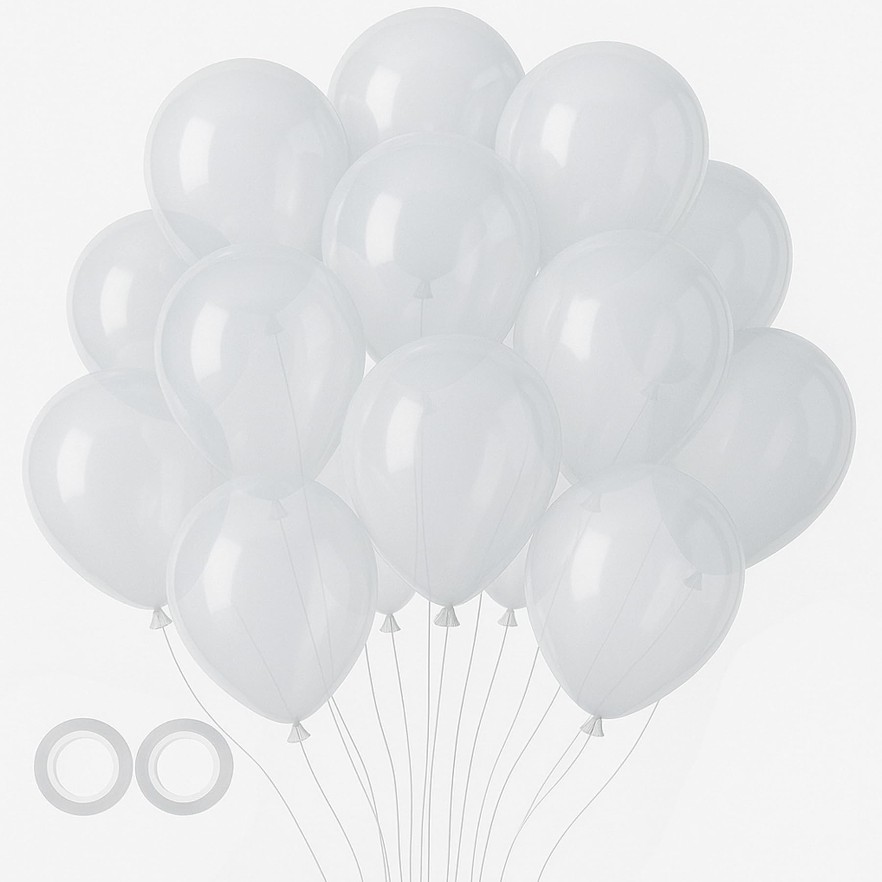 Photo 1 of Voircoloria 105pcs Clear Party Latex Balloons, 12inch