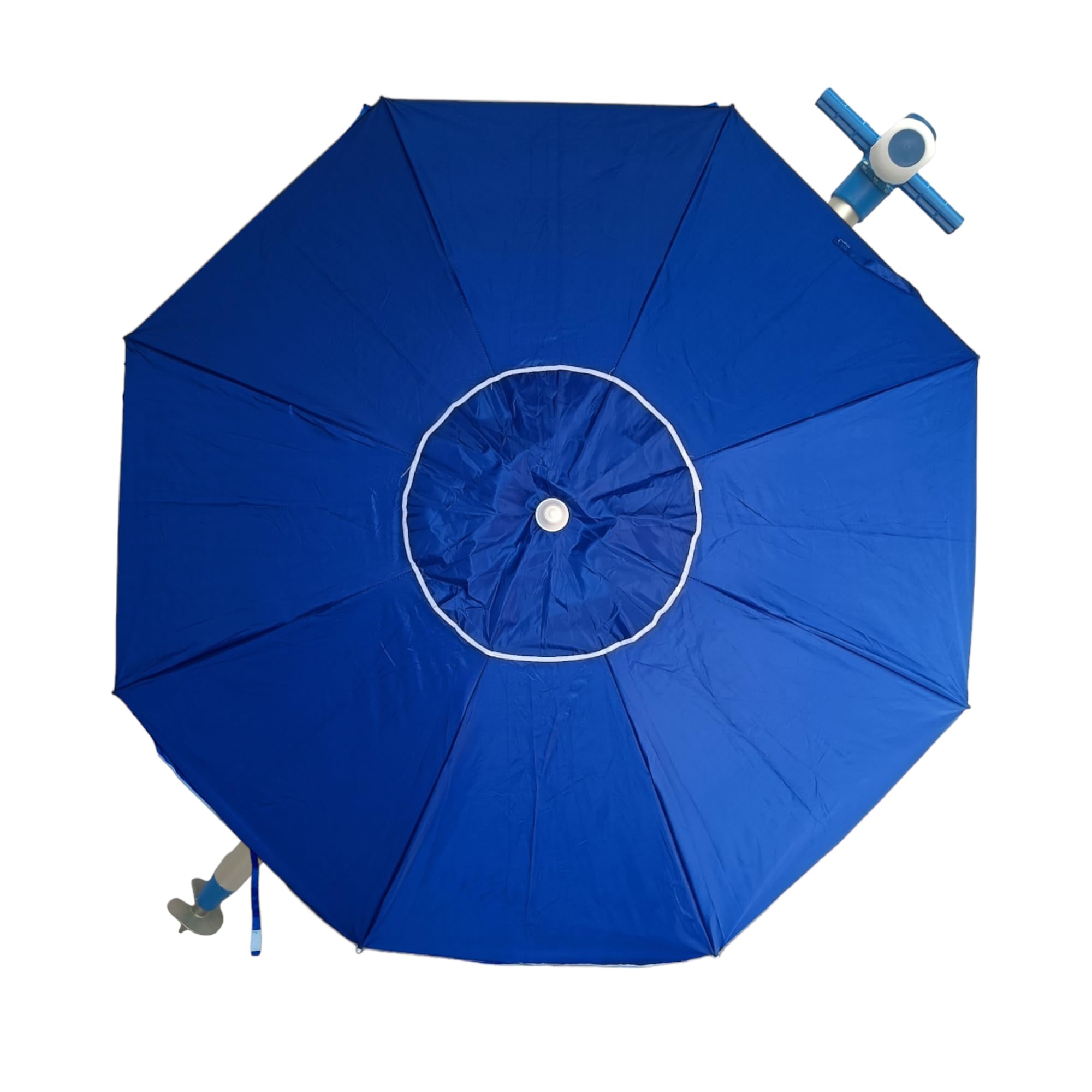 Pincho Sombrilla playa 180 cm, Aluminio, UPF+50 bloquea 99% de rayos UV, Punta de Aluminio Reforzado, 8 Varillas de fibra de vidrio, Muy ligera 1,2 kg, ventana superior (Tortugas)