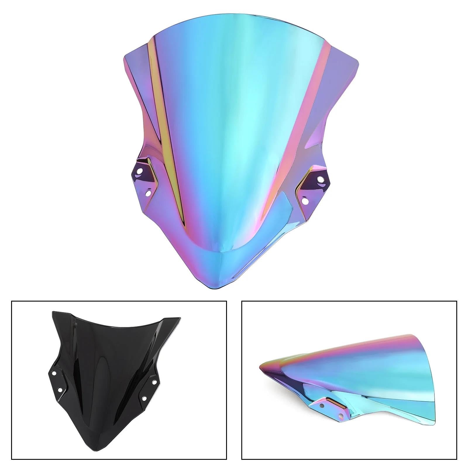 Visière De Carénage Pare-Brise pour Moto pour Kawasaki pour Ninja 250/400 (2018-2024) Déflecteur De Vent, Bulle Et Spoiler Moto Bulle(Fumée)