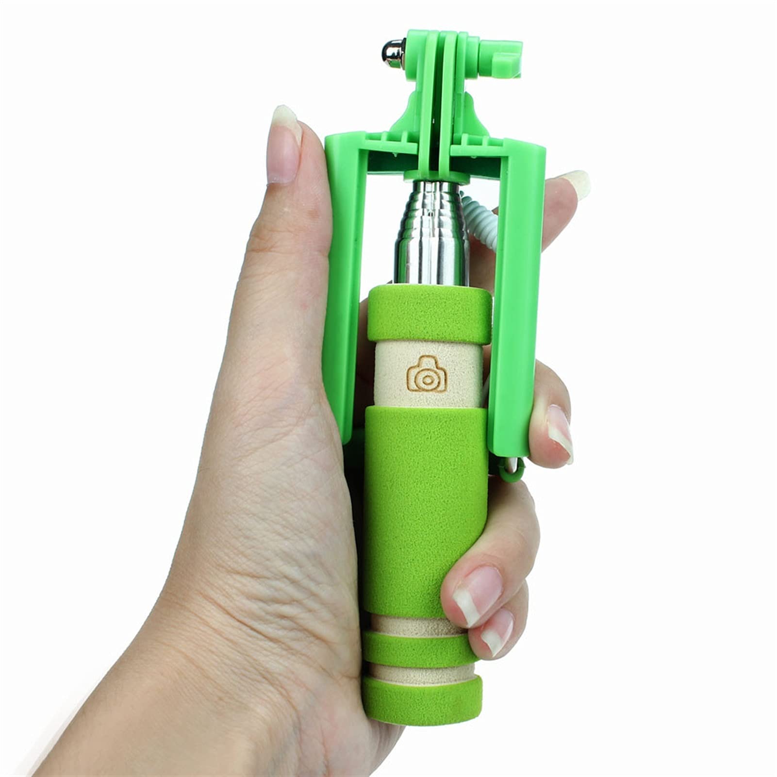 SCRUBY Mini bastone per selfie, portatile, estensibile, pieghevole, per autoritratti, monopiede (blu)