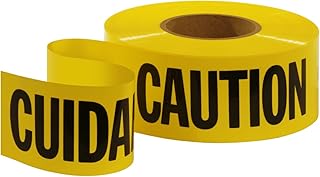 Empire 77-1002 Caution/Cuidado Tape Yellow with Black Ink, 1000-Feet by 3-Inch