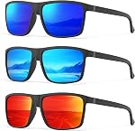Polarized Sunglasses for-Men-Women Mens-Sunglasses: Sun Glasses for Sport Driving Fishing with UV Protection 3 Packs