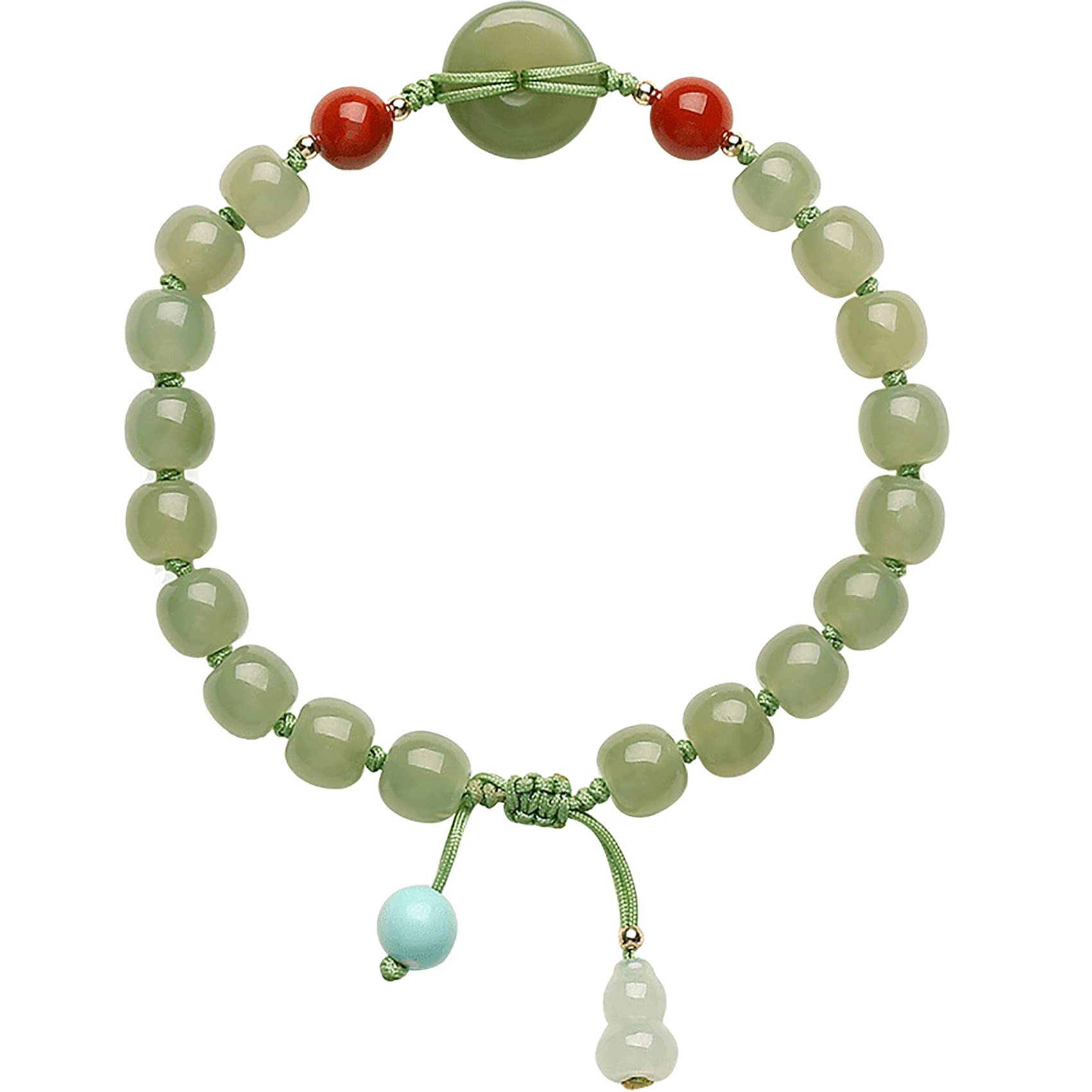 Nzpost Women's Red Bracelet, Natural Crystal Bracelet 7A Lucky Charm Bracelet Southern Agate Vacation Chakra