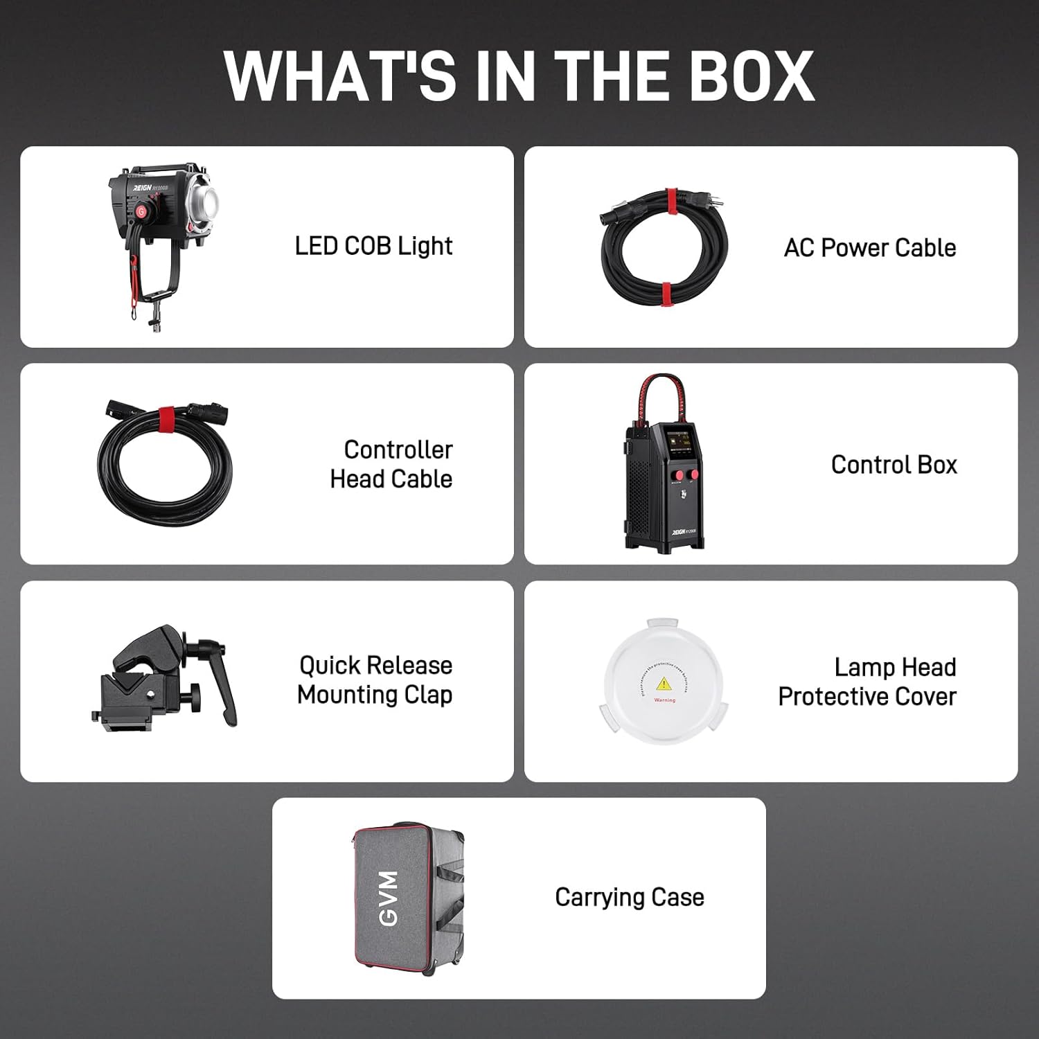 GVM Reign 1200W Studio Lights, Bare Light 9360lux/9.8ft, Photography Lighting of DMX, CRMX, RDM, Art-Net, Video Lighting with G7 Mount, Filming Light, LED Monolight, 2700-6800K