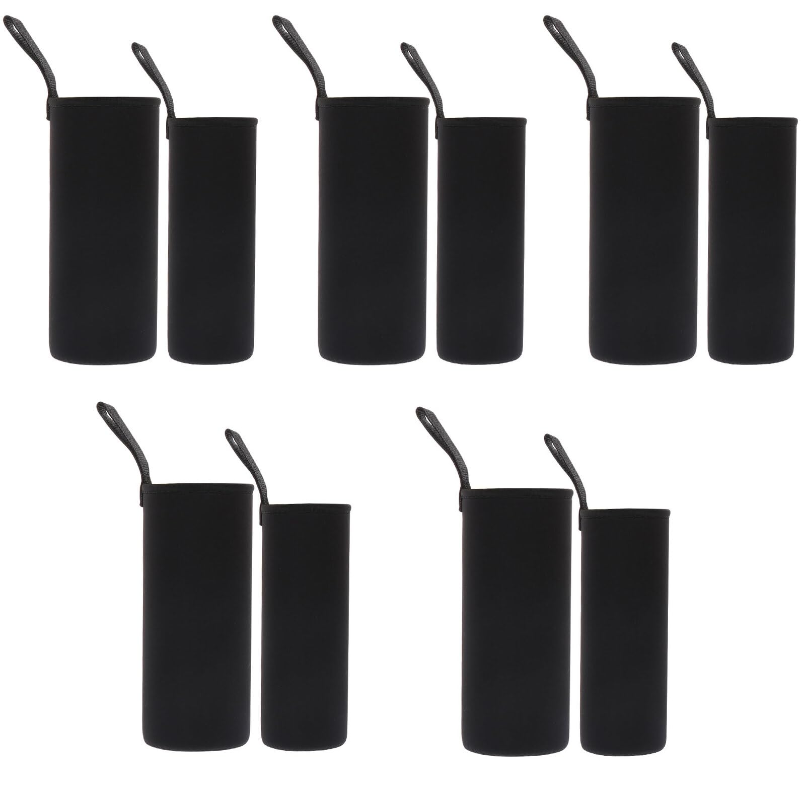 Funda Térmica para Botella de Silicona Gruesa, Protectora Antideslizante para Vaso de Vidrio 550ml y 1000ml, 10 Piezas, Adecuado para Deportes y Actividades al Aire Libre
