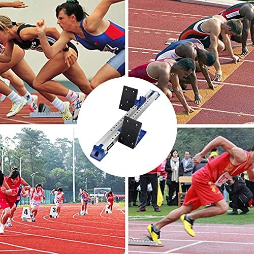 Track Field Starting Blocks Athletics Scholastic Starting Block Adjustable Pedal and Thick Rubber Pad Starting Blocks