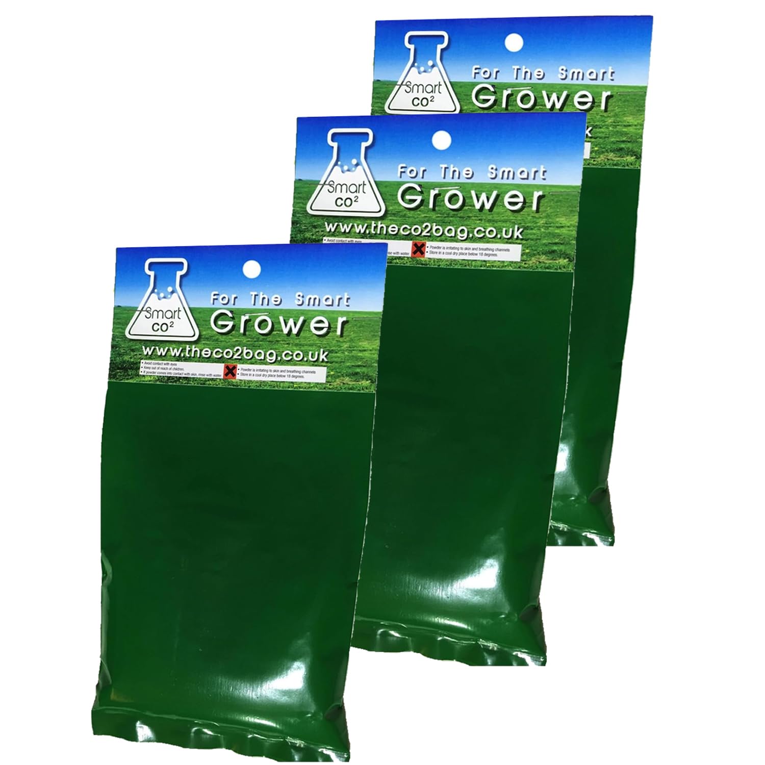Gem-Garden Green Pack Of 3 Smart Grow Bags Hydroponic Nutrients Co2 Bags For Grow Tents - Exhale Like Room Generator Bloom Large Root For Vegetables Fruits