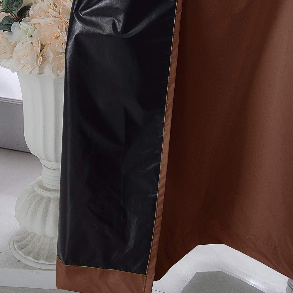 ele ELEOPTION Lot de 2 Rideaux d'extérieur imperméable, Opaque, Coupe-Vent, Protection UV, Rideaux pour Balcon, Jardin et Cour (Marron, 137 x 275 cm)