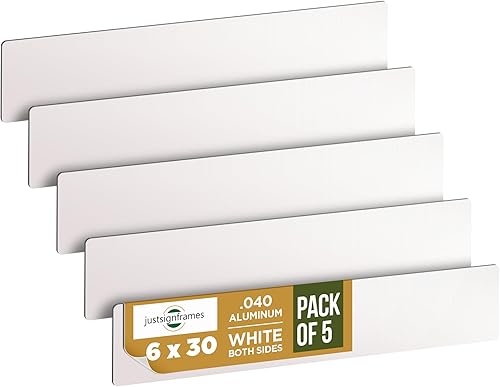 Miniatura 9 de Letrero de metal en blanco (paquete de 5), hecho de chapa de aluminio para crear letreros personalizados de metal o calle al aire libre