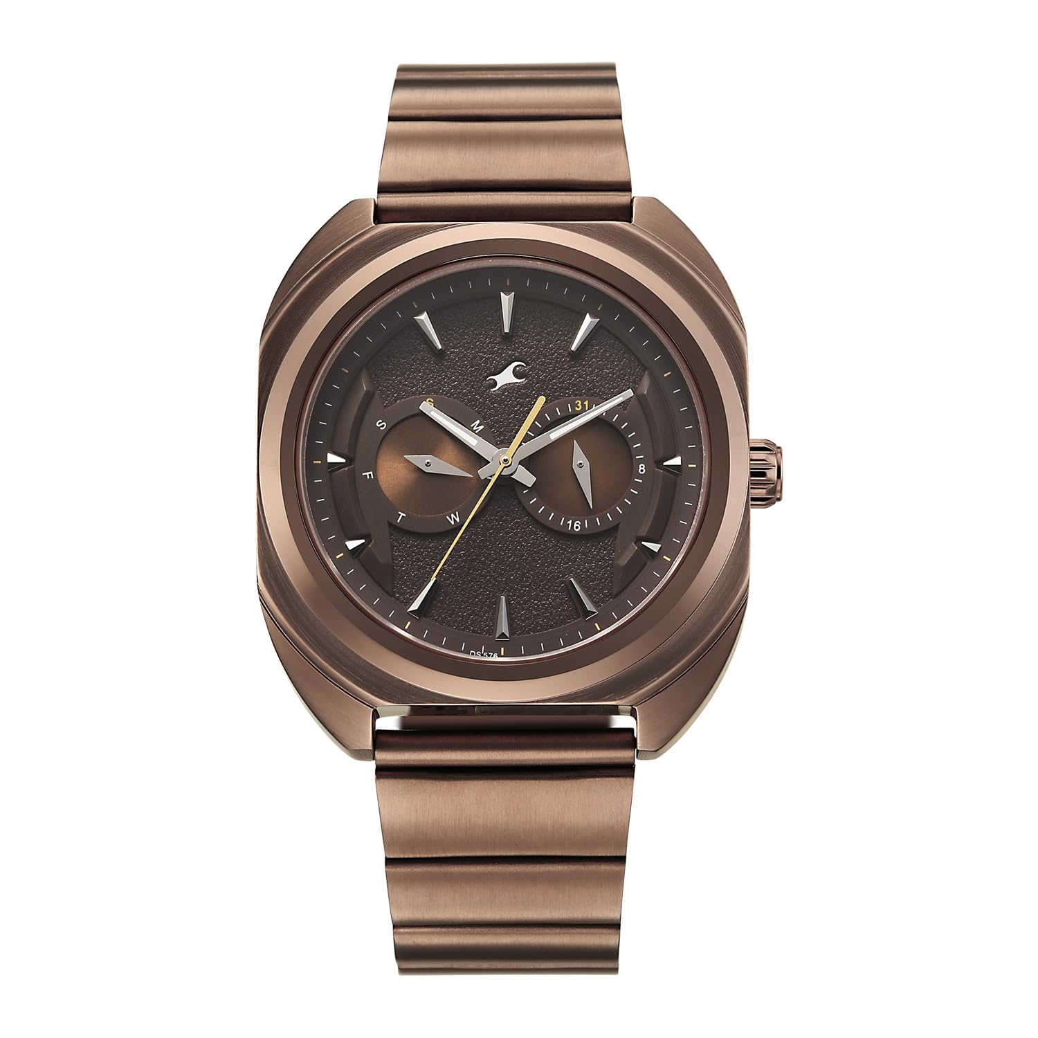 fastrack Wild Viper-Inspired Brown Dial Brown Metal Strap Watch for Guys - 3326QM01-picture-28