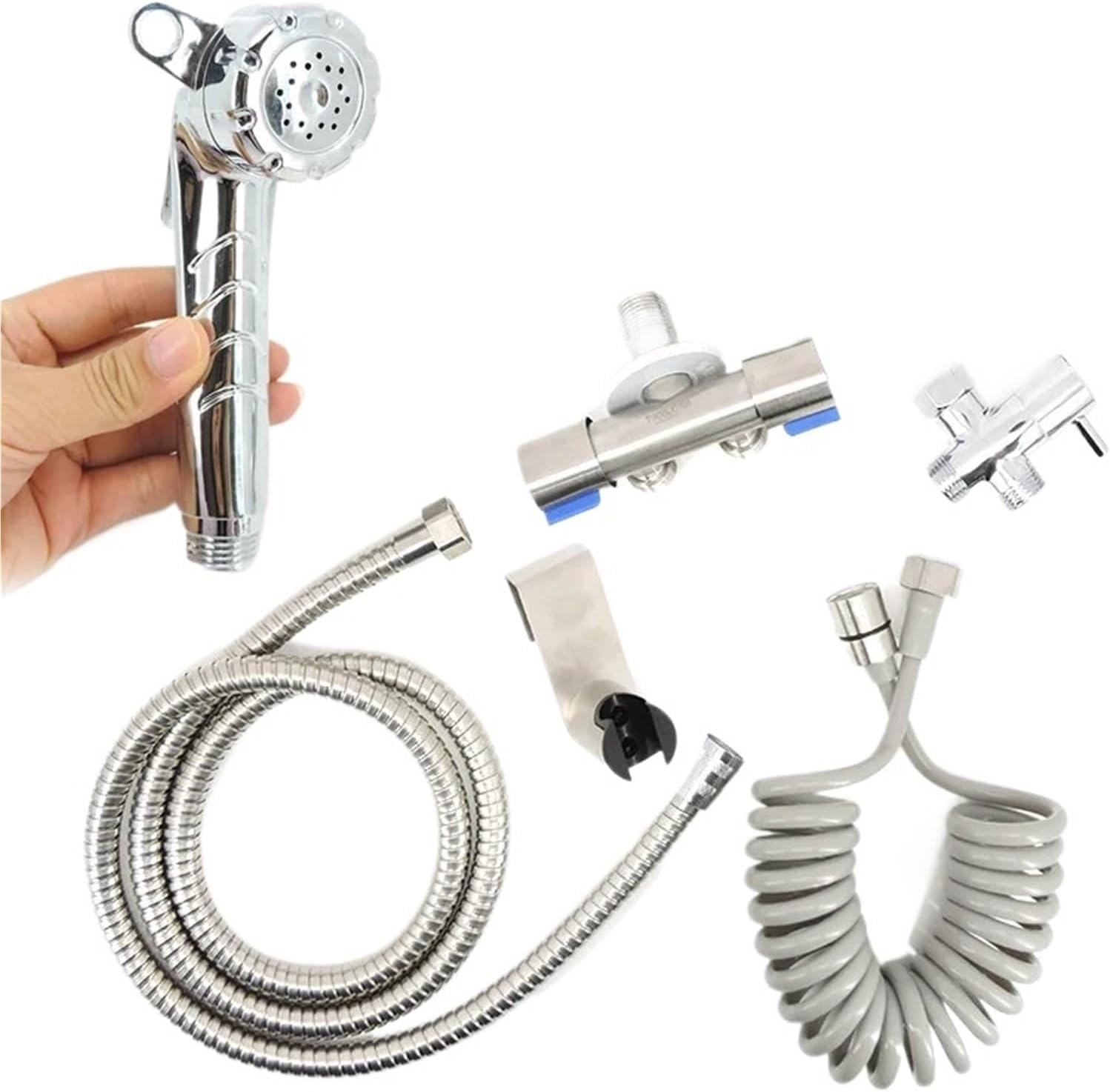 Kit douchette WC portable ABS sans pression avec pommeau douche et tuyau