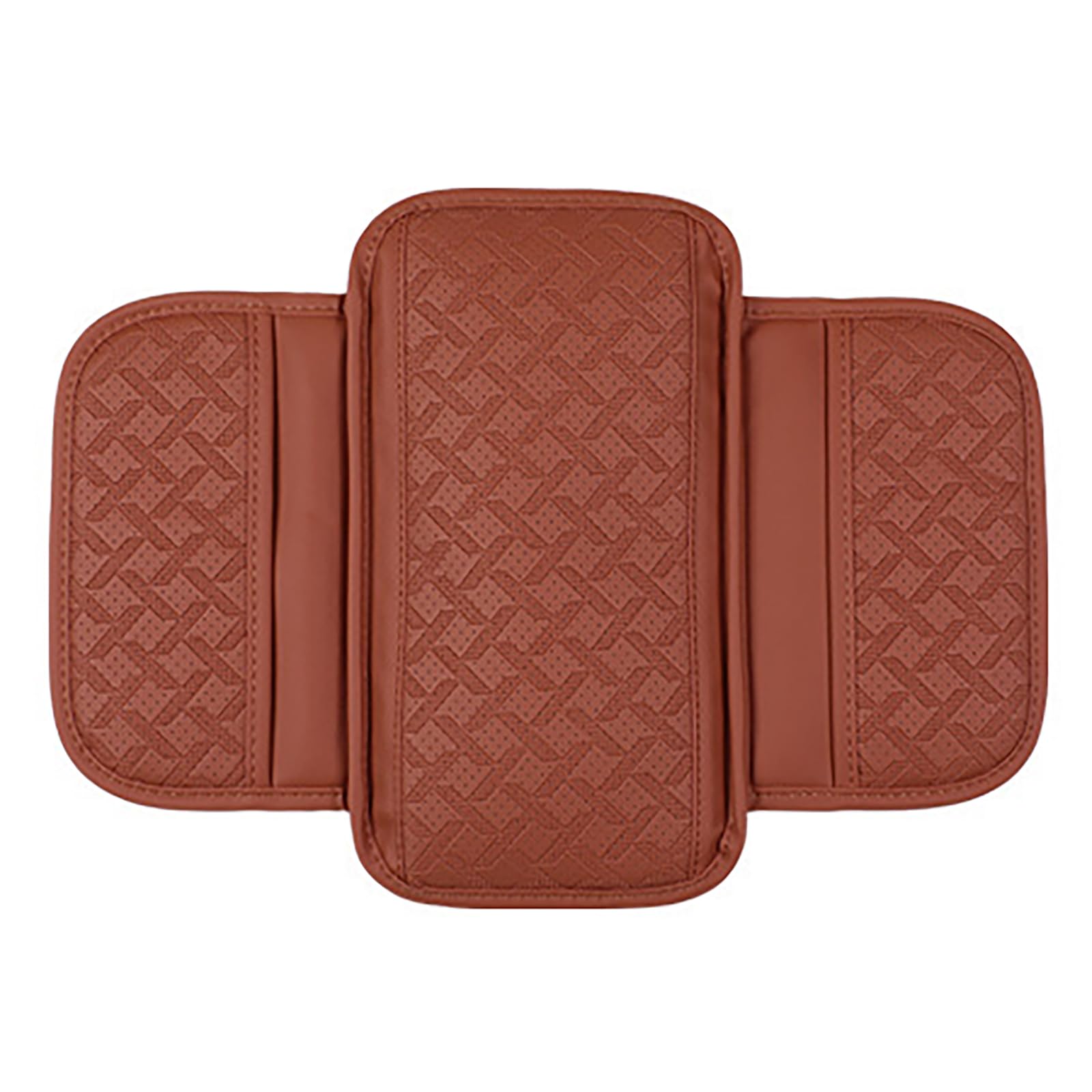 HFFTYU Car Armrest Cover for Mitsubishi Chariot/Grandis/Colt/Colt CZC, Breathable Leather Centre Console Pad Cushion Protector with Storage Side Pockets, Anti-Slip Mat,C