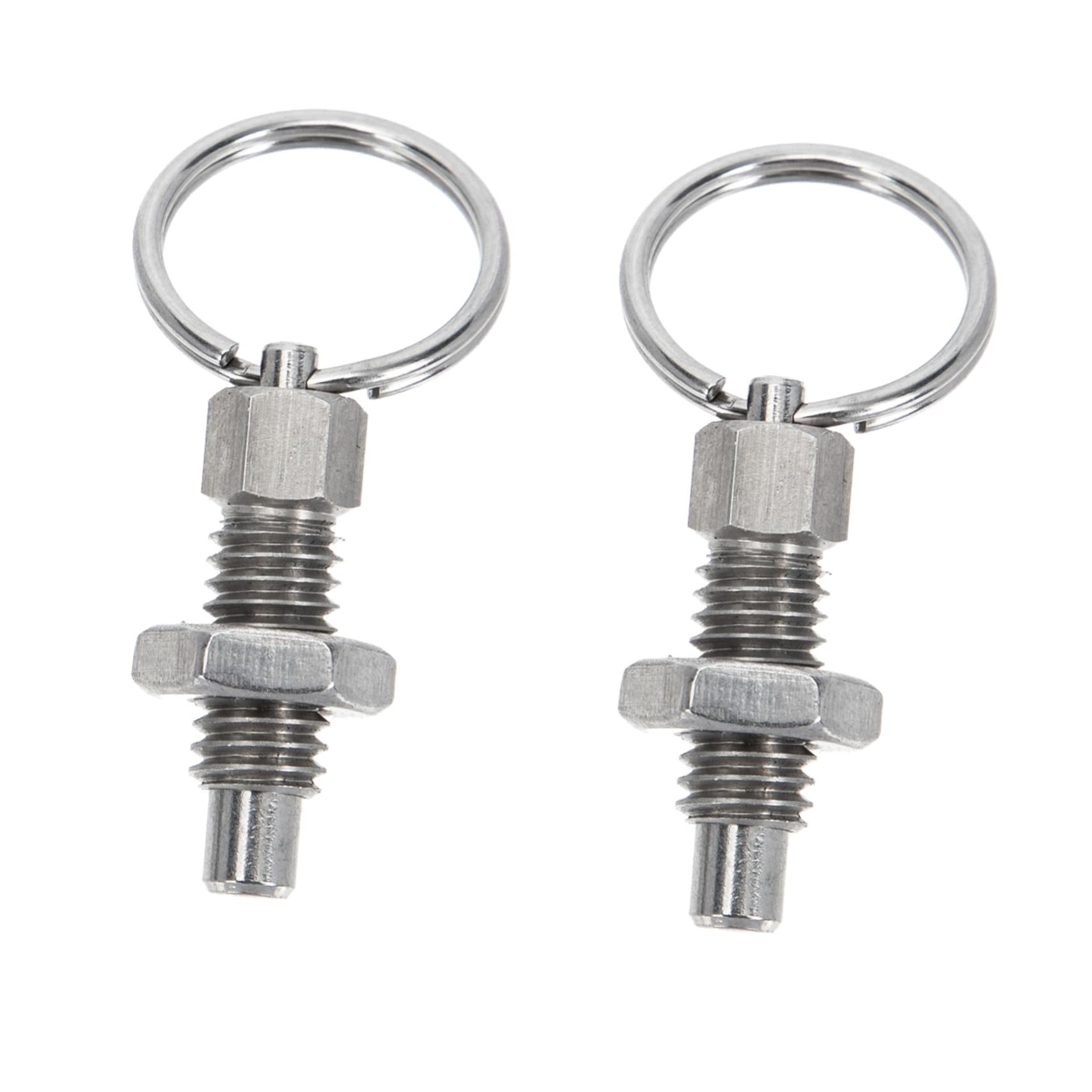 HOMSFOU 2pcs Stainless Steel Indexing Plunger Spring Door Ring Locking Pin Safety Pin