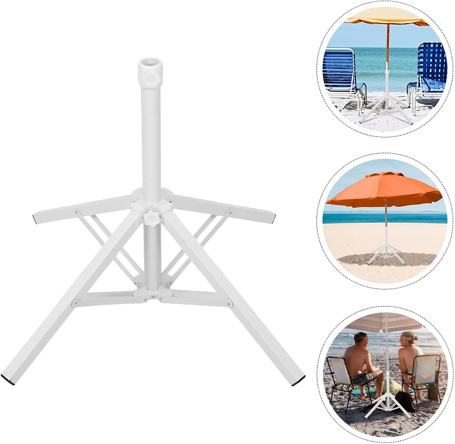 Duty Portable Sun Shelter Base 3.2cm Opening Reinforced Frame for Backyard Barbecue Outdoor Camping Gear Beach Use Foldable Sunshade Base