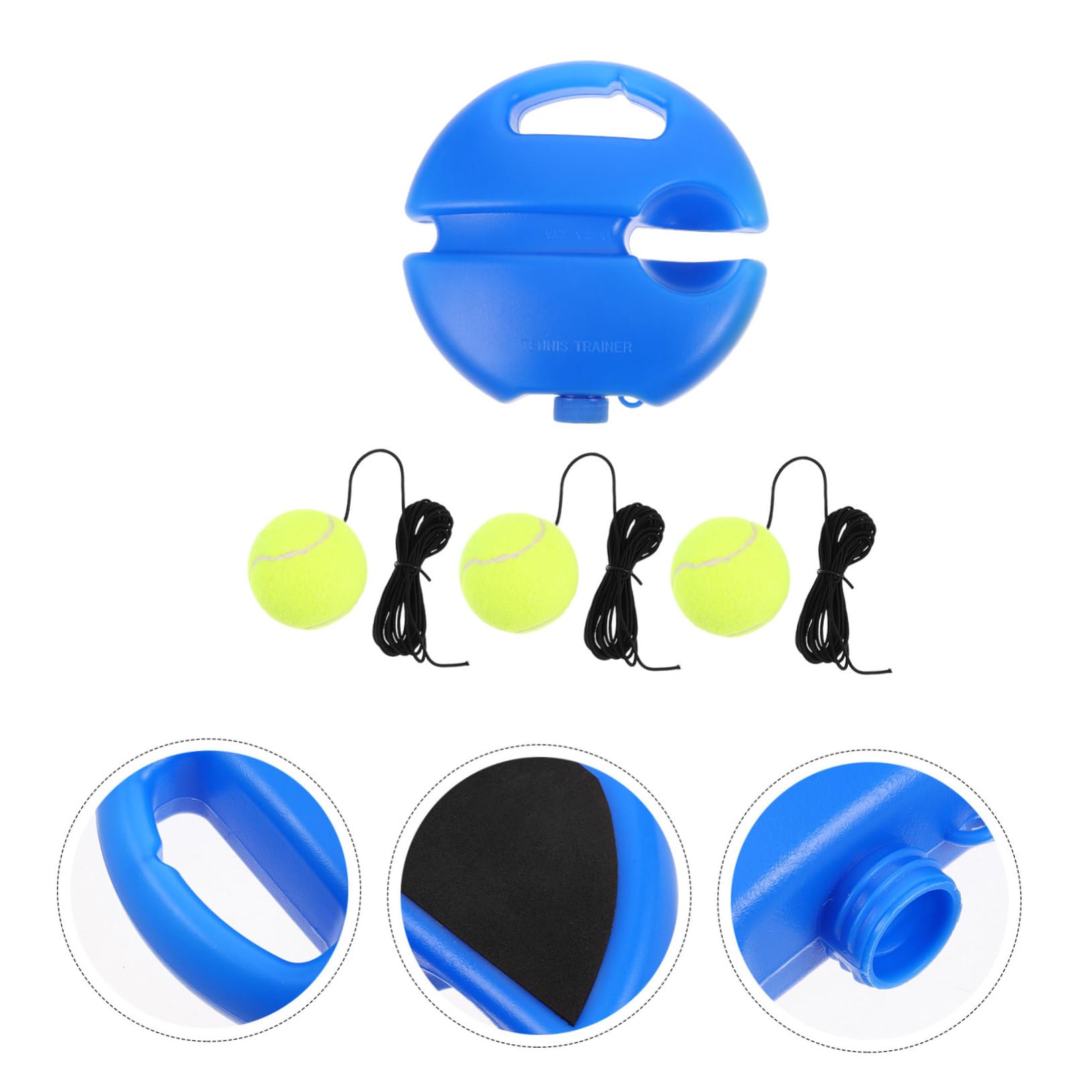 Toddmomy Palla da Tennis Rimbalzante con Base e Corda Attrezzatura per Allenamento di Tennis Fornitura Kit Strumento Portatile da Interno Allenatore Principiante Sport