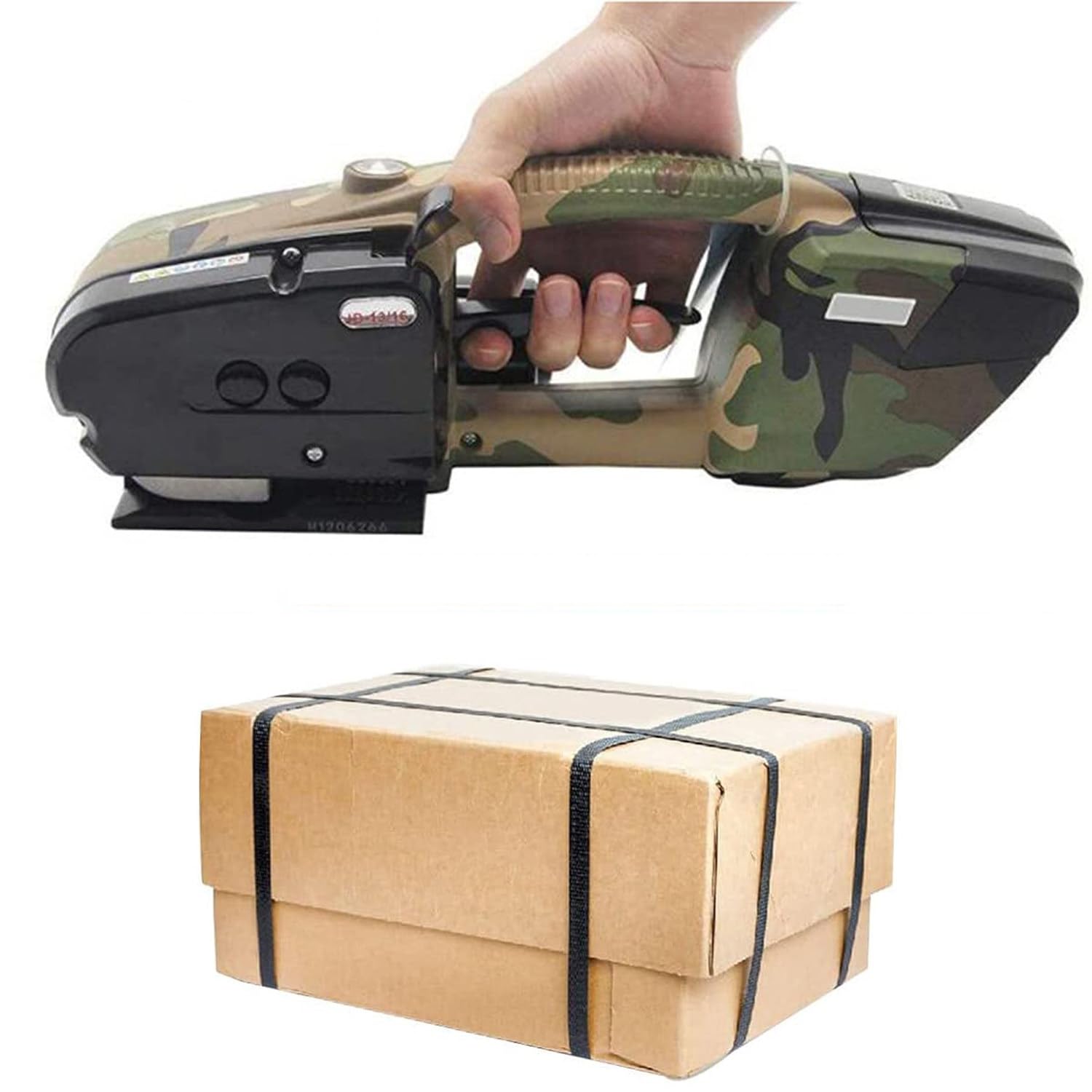 ANXYYDS Electric Strapping Machine 3000mah Battery,Portable Electric Strapping Tool for 13-16mm PP PET Straps,Automatic Pallet Packaging Banding Tools for Strapping C-2battery