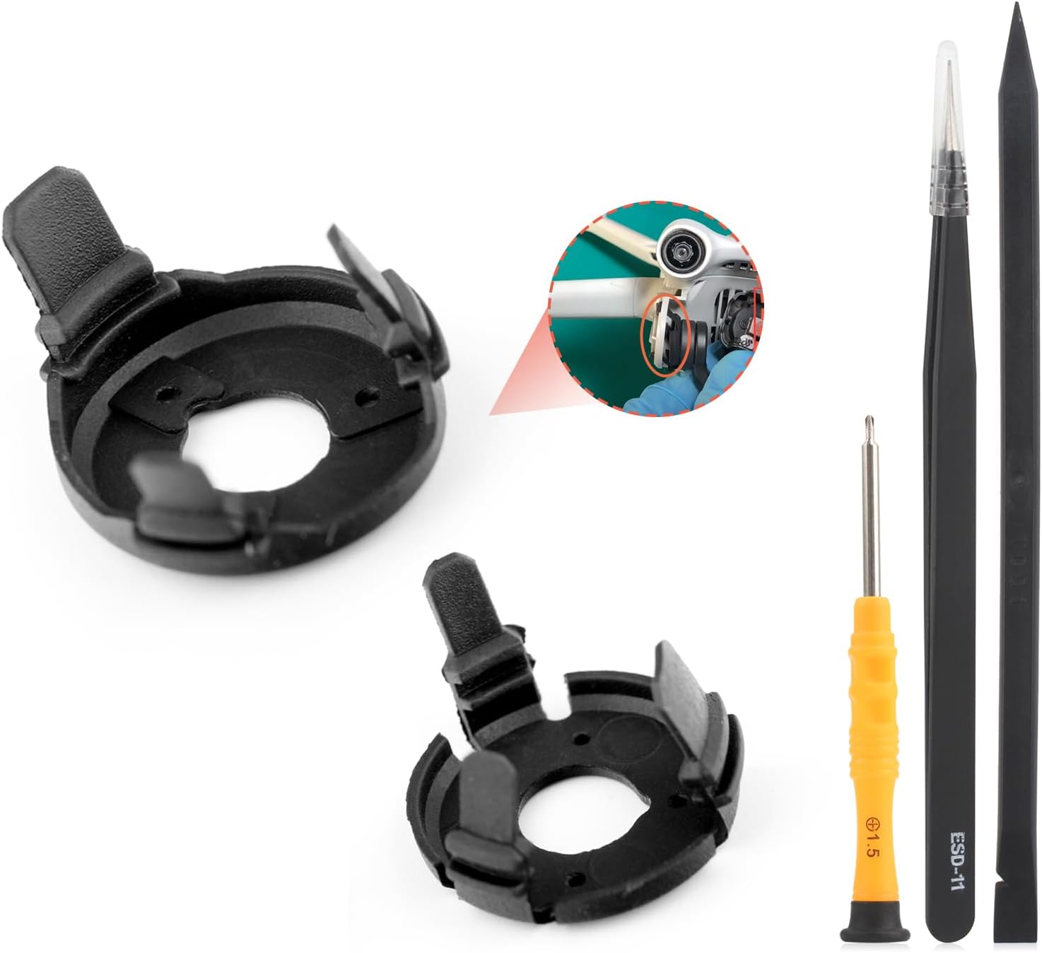 DJI Mini 3 Gimbal Shock Absorbing Rubber Replacement for DJI Mini 3 Pro Damper Rubber Gimbal Camera Shock Absorber Drone Accessories Parts Repair Tool (Left and Right Rubber)