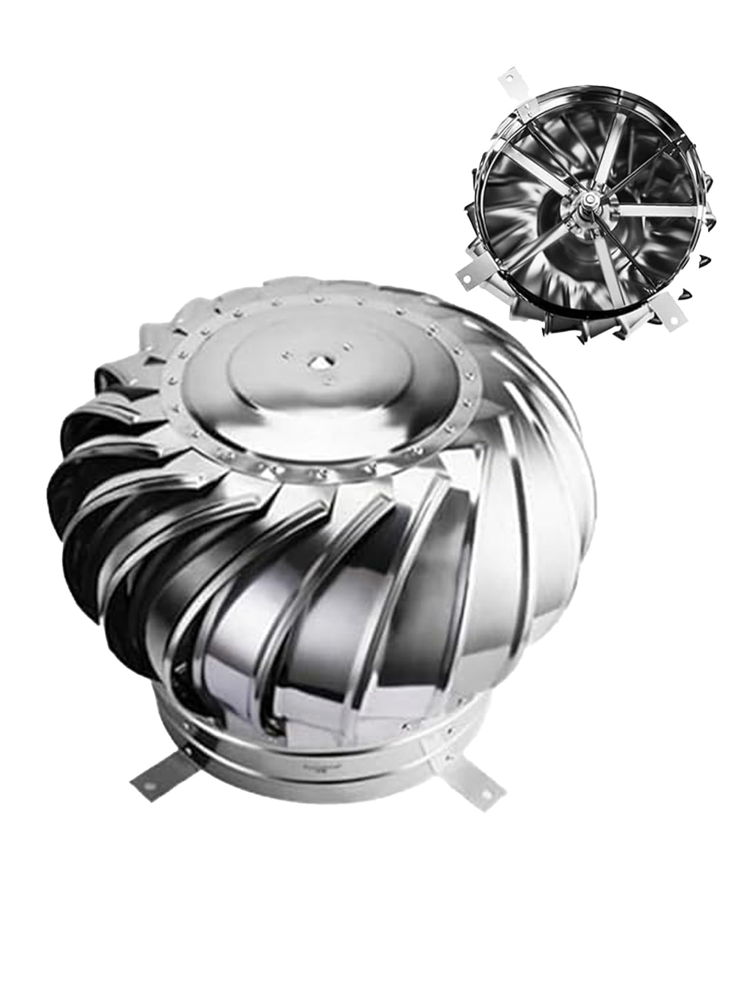 Tapa giratoria para chimenea, rejilla de ventilación giratoria de acero inoxidable para chimenea y techo, protección contra la lluvia