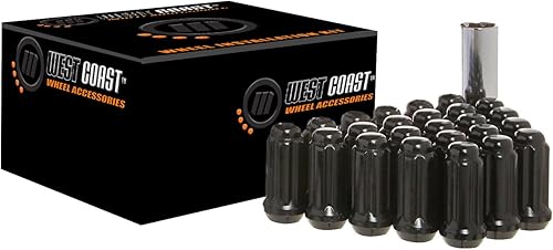 14X1.5 Bulge Bellota Tuercas Spline 1.9" 5 Lug Install Kit Negro