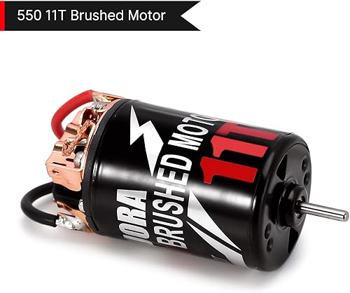 Miniatura 2 de INJORA 550 Motor cepillado impermeable 3-Slot 11T Motor para escala 110 RC Car Crawler Truck Buggy Axial SCX10 AXI03007 JL 90046 TRX4 TRX6 (INM09)