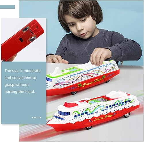 Miniatura 2 de Modelo de crucero de juguete, 5 unidades, con motor de fricción, modelo de crucero, vehículos impulsados por fricción, camiones de inercia, juguetes