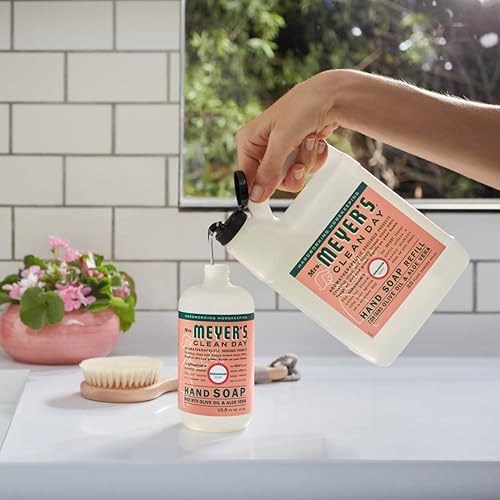 Miniatura 524 de Mrs. MEYER'S Variedad de jabón líquido para manos, 1 repuesto de bayas de ciruela, 1 jabón de manos de ciruela y bayas, 2