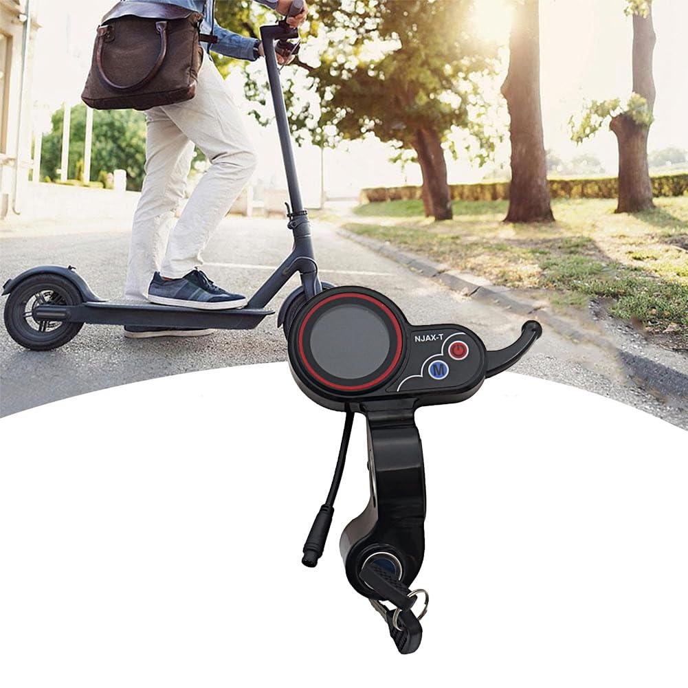 1 compteur d'accélérateur LCD avec interrupteur à clé, vitesse réglable, accélérateur noir, 6 broches pour scooter électrique NJAX-T