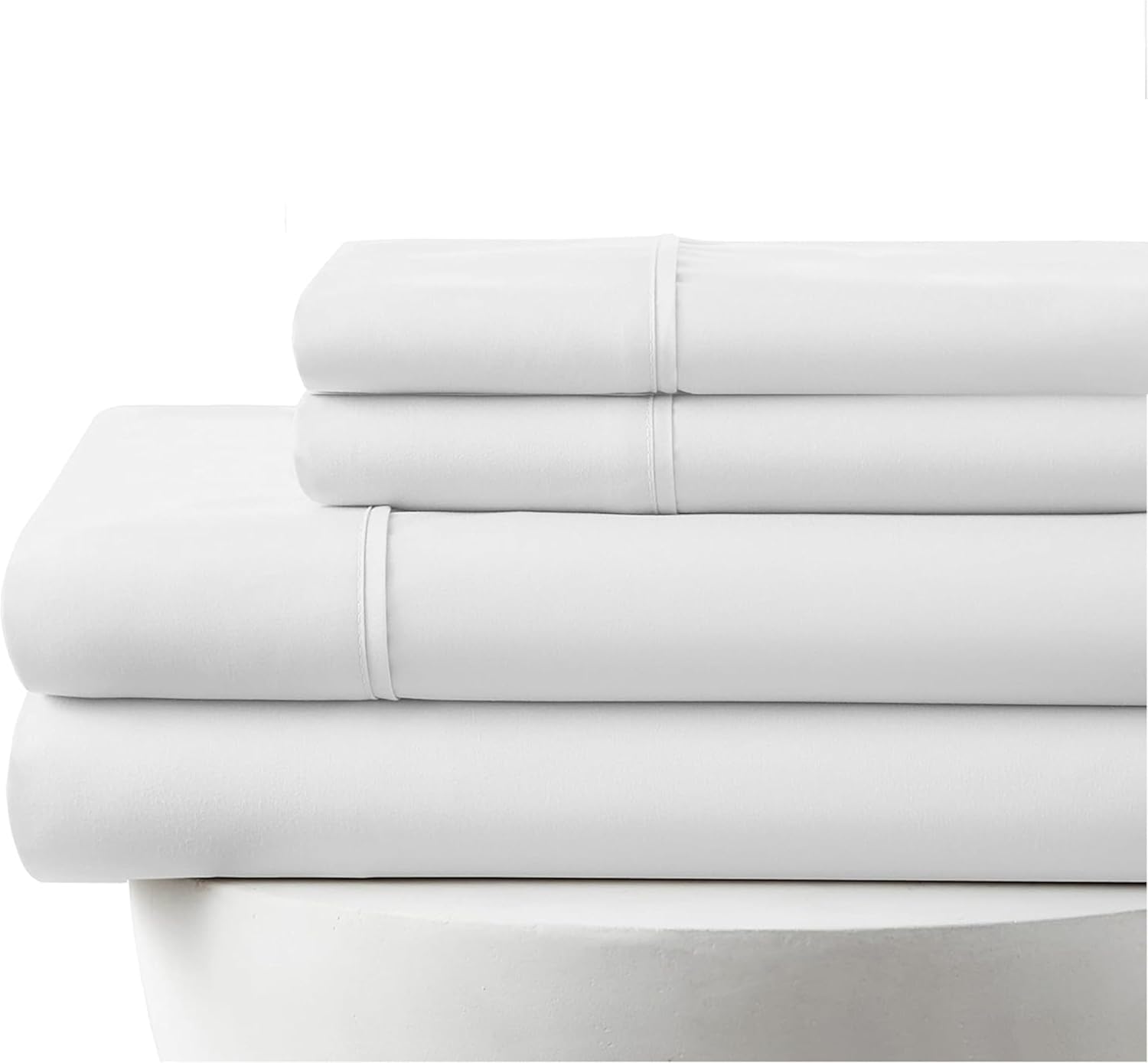 Alaskan King Size 4-Piece Sheet Set 1000 Thread-Count 100% Egyptain Cotton, 1000TC Soft, Breathable, Long-Staple Cotton Sateen Weave, Fits 15 Inches Deep Pockets Mattress - White